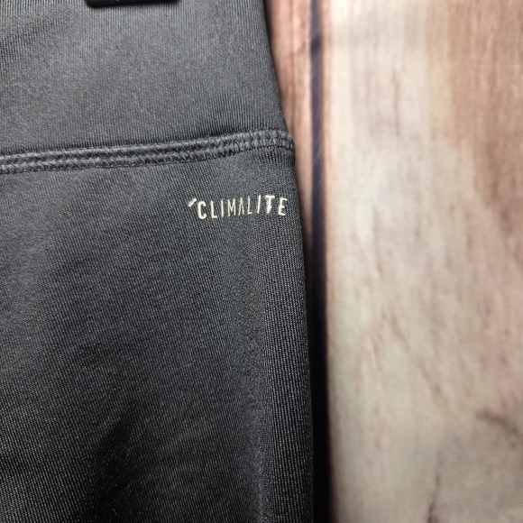 Adidas Climalite Black Leggings with Bold White Branding Womens Size Small - Picture 6 of 7